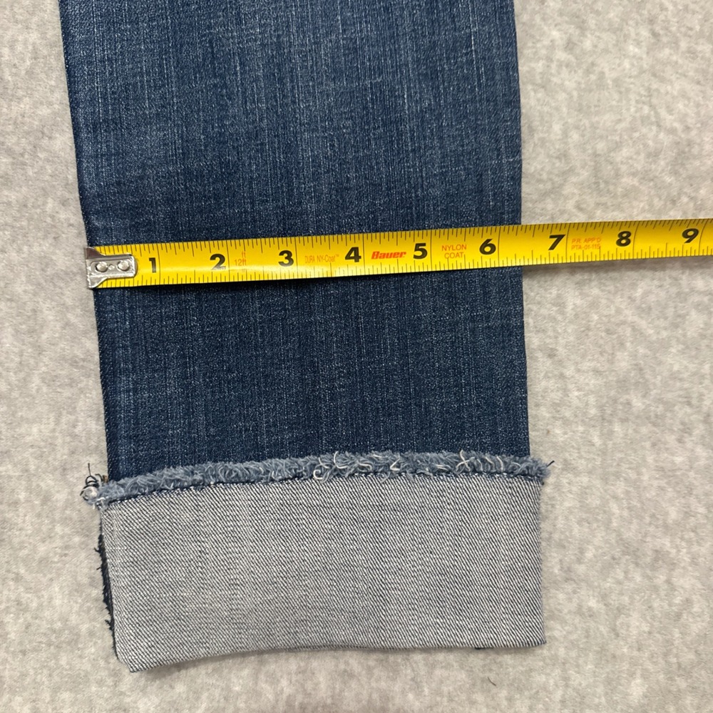 KUT from the Kloth Straight Leg Denim Jeans Blue Raw Hem Size 4 - Picture 15 of 15
